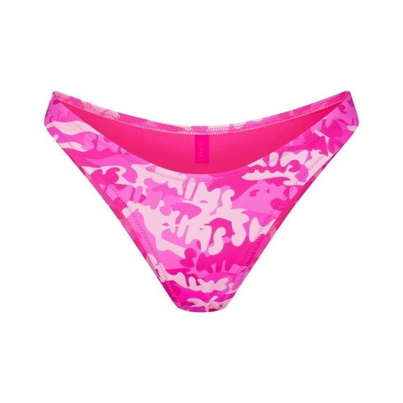💖SKIMS SWIM CHEEKY TANGA BIKINI BOTTOMS IN PINK CAMO XS L - Picture 6 of 7